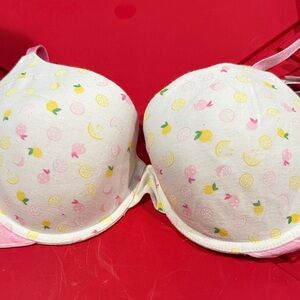 Victoria's Secret Pink Bra with Fruit Accents